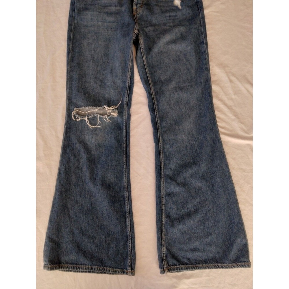 We The Free Heritage Flare Free People Jeans Size 28 Distressed Y2K Button Fly - Picture 5 of 14